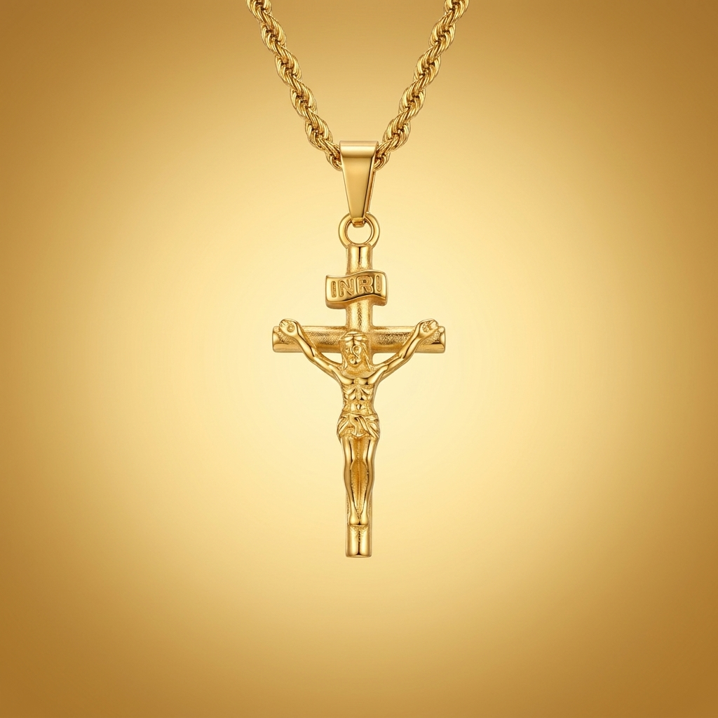 INRI Krisztus arany medál